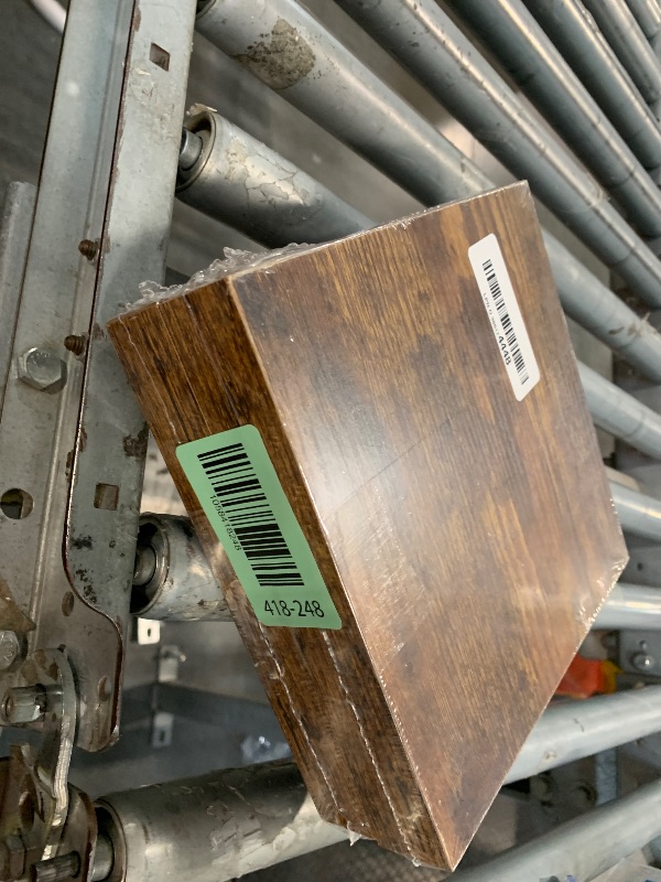 Photo 1 of ***SET OF 2*** Fun Memories Floating Shelves for Wall - 7.5 Inch Square Shelves with Invisible Brackets, Brown Small Wall Shelf for Living Room, Bathroom, Bedroom, and Kitchen Decor?Set of 4