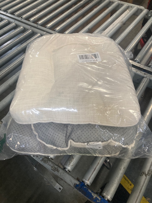 Photo 1 of ***three only***IPYNBAP Chair Cushions for Dining Chairs Set of 6, Kitchen Chair Cushions, Chair Pads with Ties and Non Slip Backing, Tufted Memory Foam Seat Cushion 3 Pack, 15.5" x 15.5" x 4", Cream