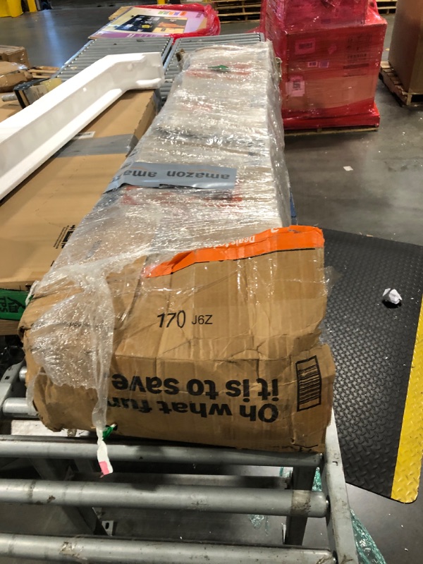 Photo 1 of ***MISSING HARDWARE***VECELO Metal Bunk Bed Twin Over Twin, Industrial Bunkbeds with Ladder and Full-Length Guardrail, Noise Free, No Boxing Spring Needed, Black