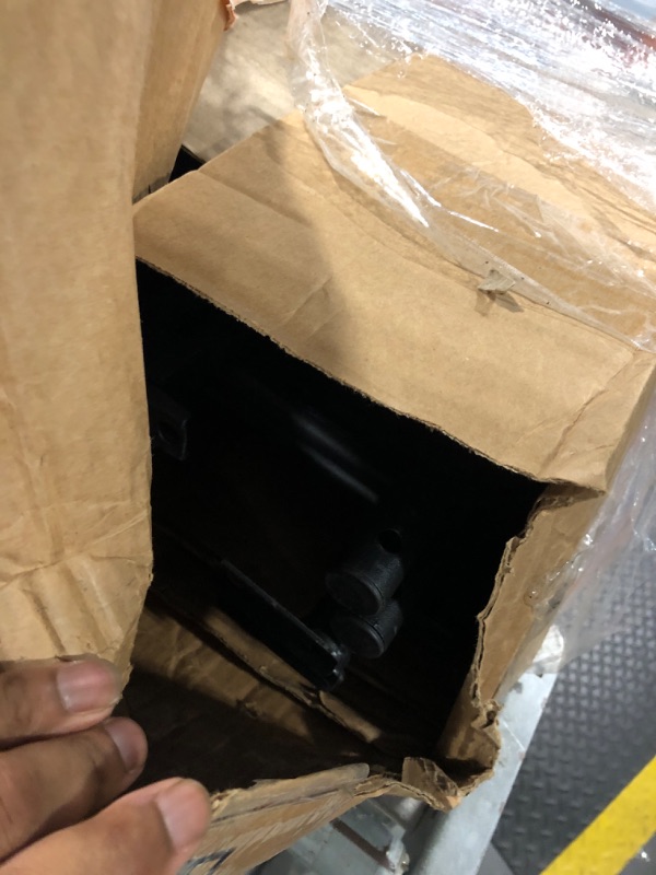 Photo 1 of ***MISSING HARDWARE***VECELO Metal Bunk Bed Twin Over Twin, Industrial Bunkbeds with Ladder and Full-Length Guardrail, Noise Free, No Boxing Spring Needed, Black