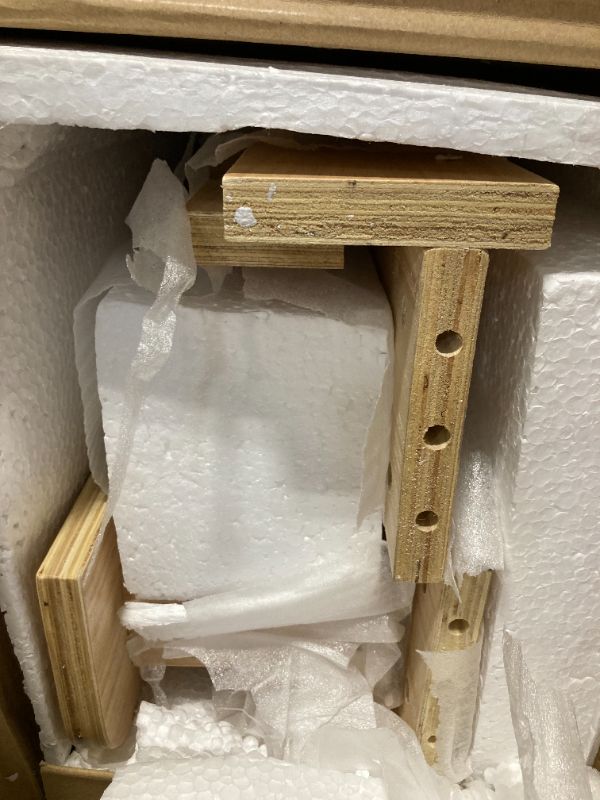 Photo 1 of ***NO MATTRESS**FRAME ONLY** Baxton Studio Glennis Platform with Woven Rattan, Queen, Natural Brown