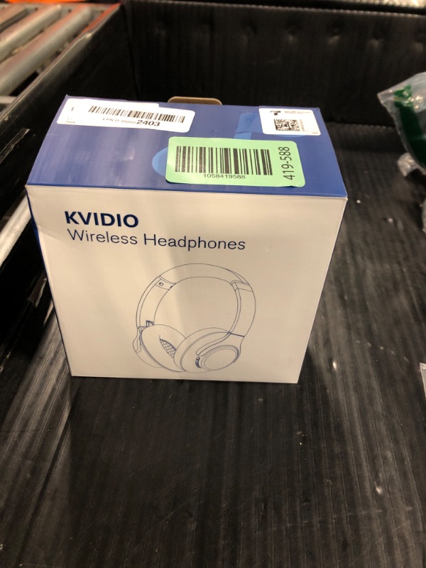 Photo 1 of KVIDIO Bluetooth Headphones Over Ear, 65 Hours Playtime Wireless Headphones with Microphone, Foldable Lightweight Headset with Deep Bass, HiFi Stereo Sound Low Latency for Travel Work Cellphone