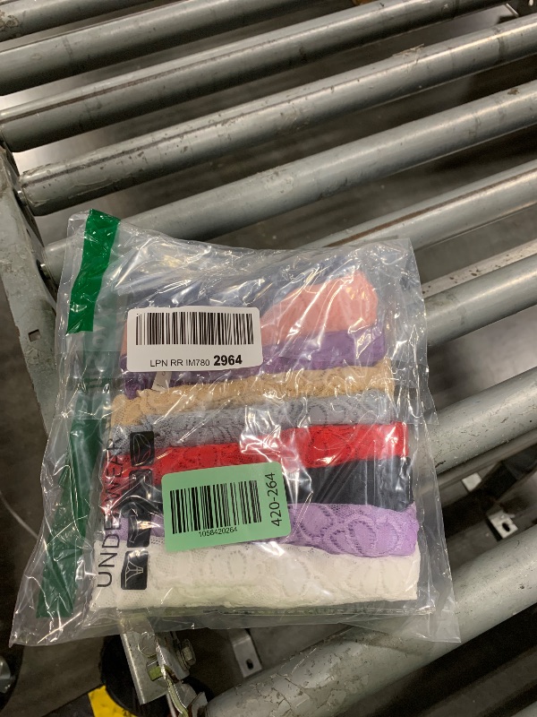 Photo 1 of ** ONLY 9** Pmrxi Pack 10 Seamless Lace Thongs for Women Plus Size XS to 5XL Breathable Panties Low Rise Stretch Cotton No Show Underwear Size Small