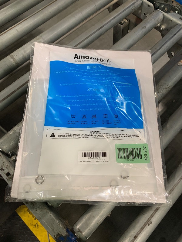 Photo 1 of ***ONLY LINER*** AmazerBath Shower Curtain Liner, 72x72 Clear Shower Curtain Liner, Waterproof Plastic Shower Liner, Cute Lightweight PEVA Shower Curtain for Bathroom with 3 Magnets and 12 Rustproof Metal Grommets