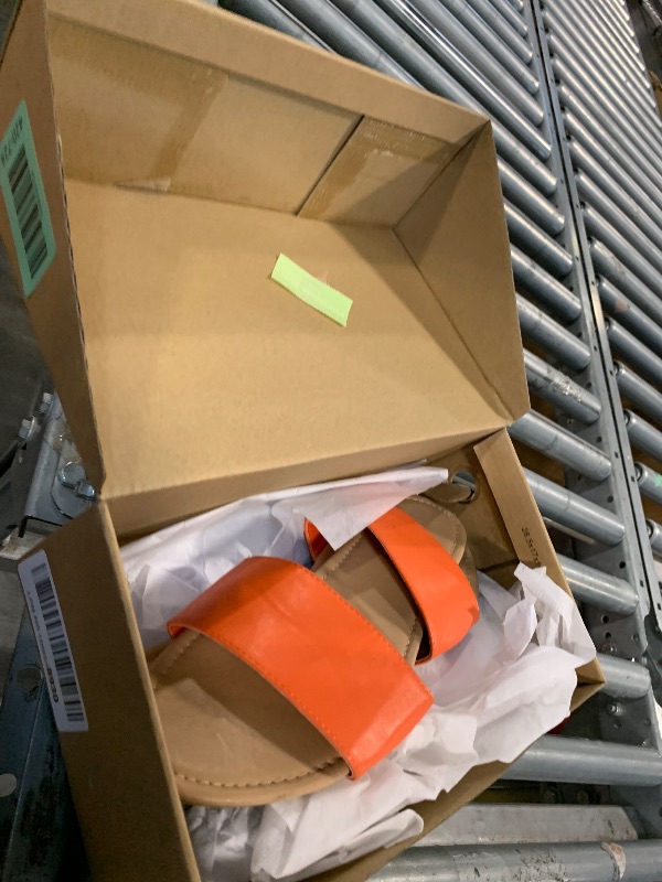 Photo 1 of ***ORANGE***ATHMILE Sandals for Women 2025 One Band Womens Sandals Dressy Open Toe Flats Summer Slides for Casual Party Cute Beach
