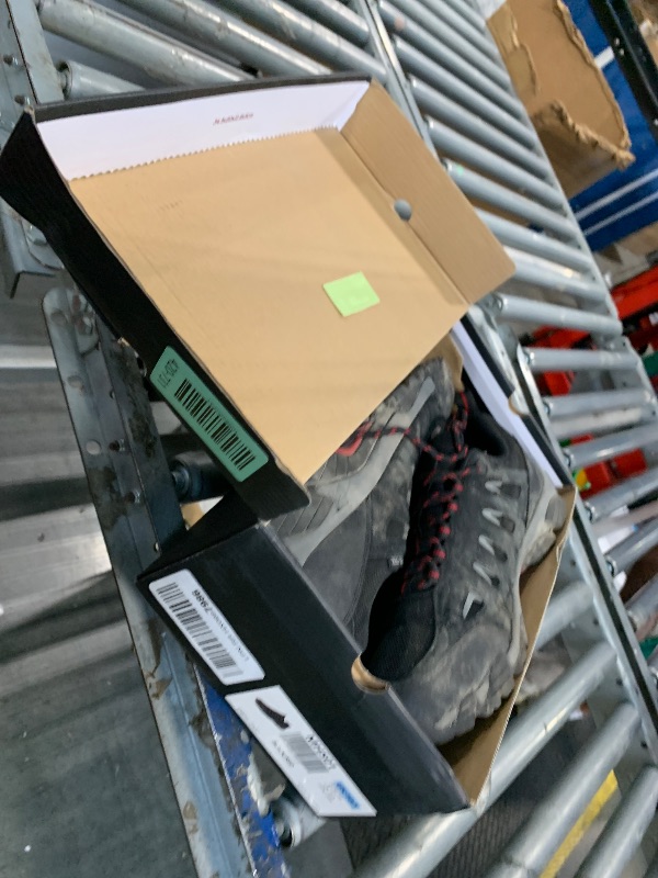 Photo 1 of ***DIRTY*** SHULOOK Men's Waterproof Hiking Shoes Lightweight Anti Slip Outdoor Ankle Boots Breathable Hike Trekking Trails Shoe Black/Red 10.5