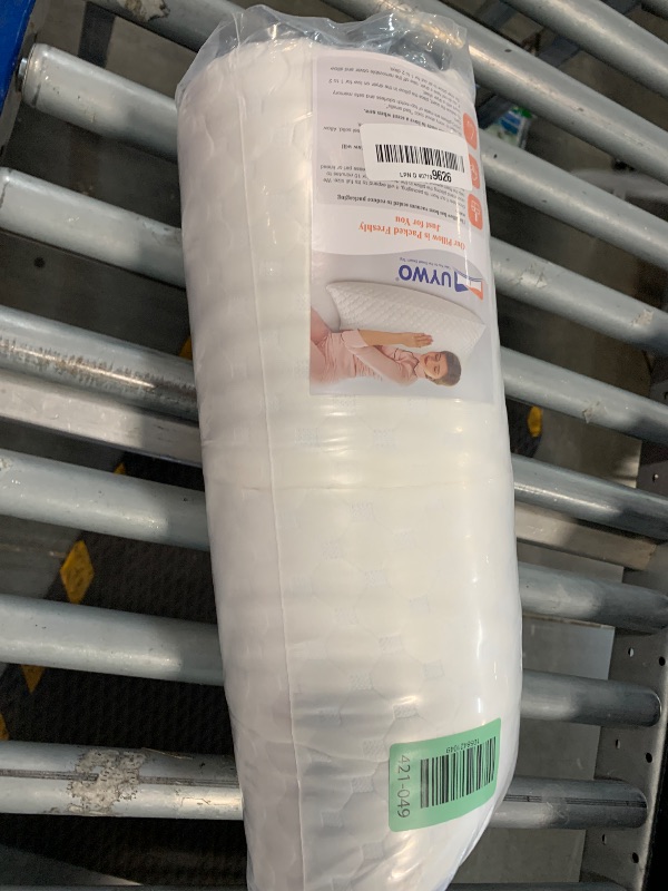 Photo 1 of **ONLY ONE PILLOW**CushyOasis Shredded Memory Foam Pillow for Sleeping, Cooling Bed Pillows Set of 2, Adjustable Pillows for Side, Back, Stomach Sleepers with Washable Pillowcase (Queen Size, Grey)