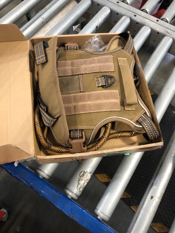 Photo 1 of * just the dog chain**** no harness***Beebiepet Heavy Duty Tactical Dog Harness for Large Dogs, No Pull Adjustable Pet Harness Reflective Service Training Easy Control Pet Vest Military K9 Working Dog Harnesses- Large, Brown