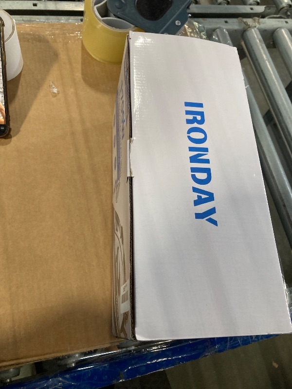 Photo 1 of ***SMALL LEAK***IRONDAY Steam Iron for Clothes Rapid Heating, 1700W Iron with Non-Stick Ceramic Soleplate, 3-Way Auto-Off, Burst of Steam, Self-Cleaning, 14.07oz Water Tank Ironing Clothes for Home, Grey