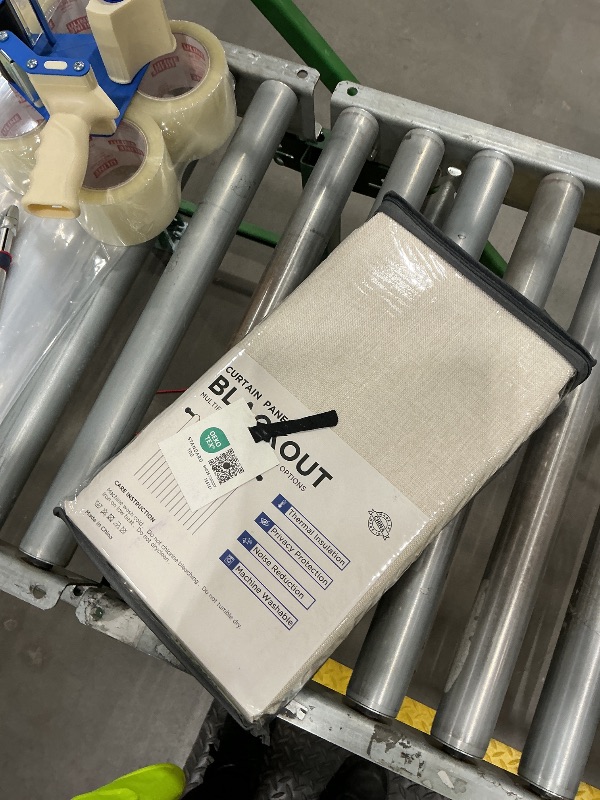 Photo 1 of 100% Blackout Shield Linen Blackout Curtains for Bedroom 90 Inches Long, Back Tab/Rod Pocket Living Room Drapes, Thermal Insulated Blackout Curtains 2 Panels Set, 50" W x 90" L,Cream