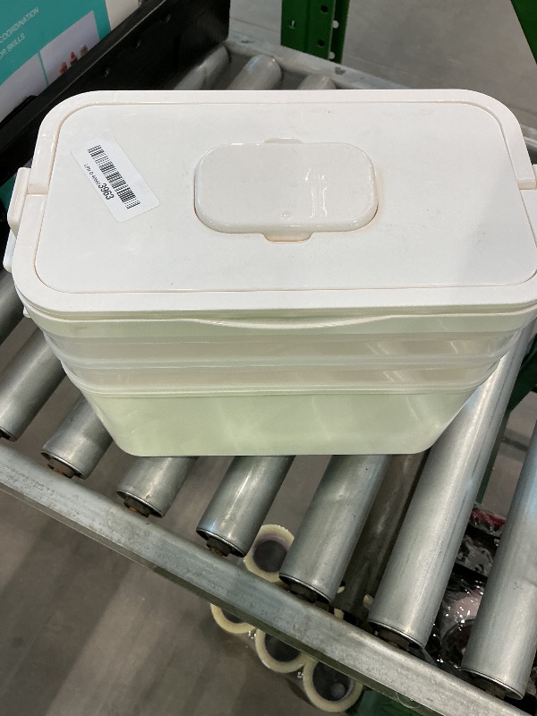 Photo 1 of 3-Tier Medicine Storage Box, Empty Family Emergencies First Aid Kit Container, Portable Plastic Medicine Storage Organizer Holder Multipurpose Box with Handle for Home, Travel (Beige)