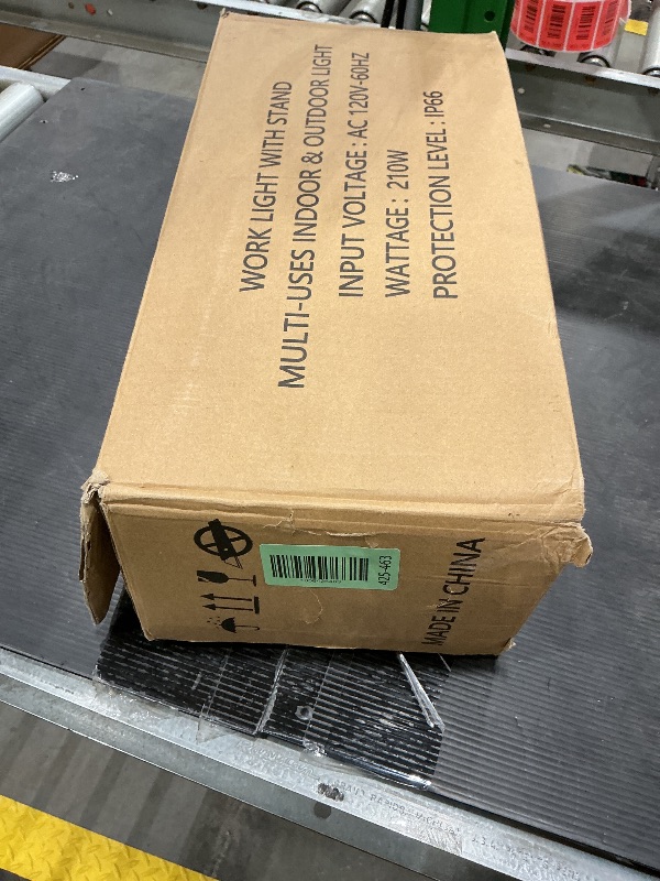 Photo 1 of 21000Lumen LED Work Lights with Stand - 3 Head Portable Work Light on Stand - IP66 Waterproof Tripod Worklights for Outdoor Indoor Job Site Workshop Garage Construction Site Lighting