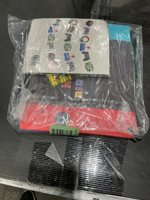 Photo 1 of 13” Large Gamer-themed Birthday Gift Bag Set with Handles, Greeting Card, Tissue Papers and Stickers for Boys Girls Kids Teens Men Women, Game Design, 1 Pcs