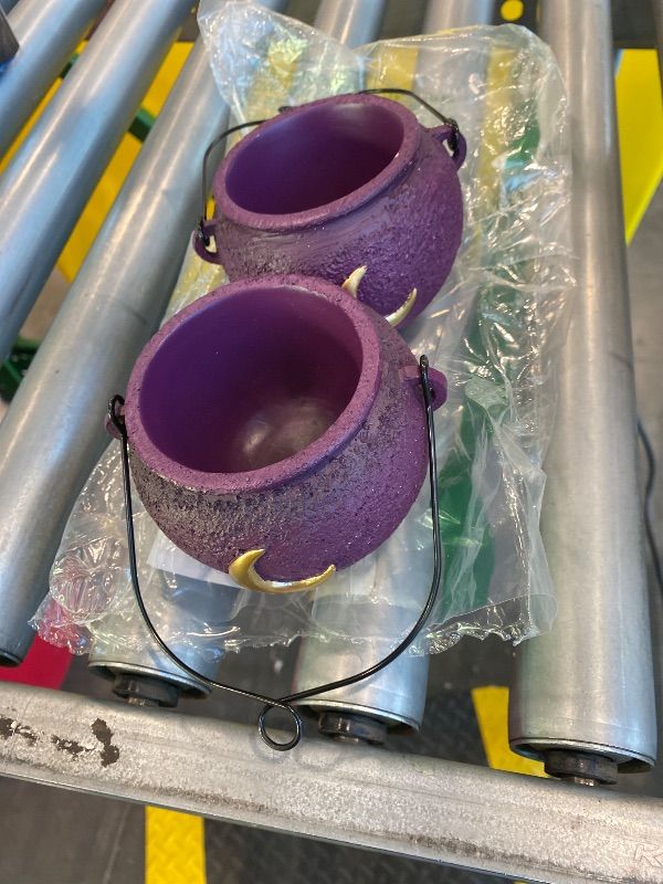 Photo 1 of *MISSING PARTS*
MUMTOP Halloween Party Decorations - Set of 3 Resin Witch Cauldrons Serving Bowls Purple Hocus Pocus Witches Cauldrons Halloween Decorations for Party Supplies Indoor Outdoor Home Kitchen Decor