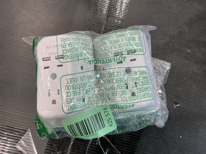 Photo 1 of 2 Pack Surge Protector Outlet Extender - Addtam 5-Outlet Splitter with 4 USB Wall Charger(2 USB-C Ports), Multi Plug Outlet Power Strip for Home, Dorm Room Essentials