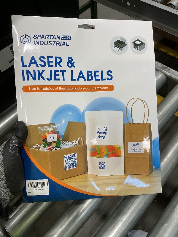 Photo 1 of 1" X 1" Square Printable Labels Compatible with Inkjet and Laser Printers - 30 Sheets, 1890 Matte White Paper Stickers for QR Codes, Barcodes, and Price Tags - Spartan Industrial Template S001