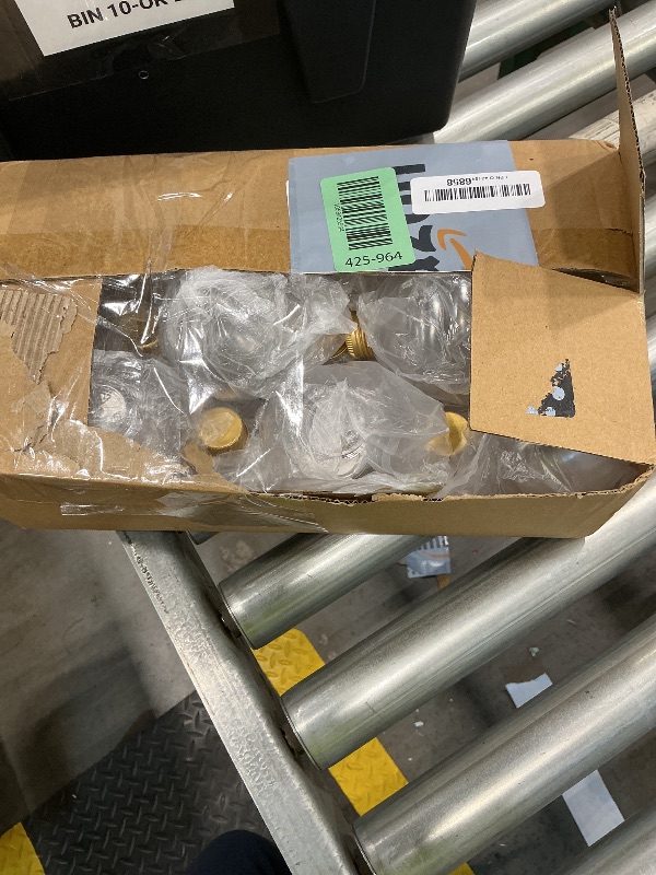 Photo 1 of 18 Pcs 6 oz Spherical Plastic Potion Bottles Ball Shape Sand Art Bottles with Funnel Christmas Booze Balls Cocktail Ornament Balls Candy Jar for DIY Wedding Party Crafts Decoration(Gold, Aluminum Cap)