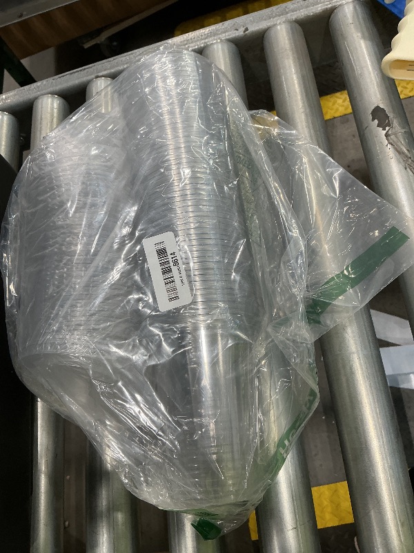 Photo 1 of 16 oz Clear Plastic Cups with Strawless-Sip-Lids, 50 Sets Disposable Cups Plastic Iced Coffee Cups, To Go Cups with Sip Through Lids for Smoothie, Milkshake, Cold Drinks for Party, Wedding, Event