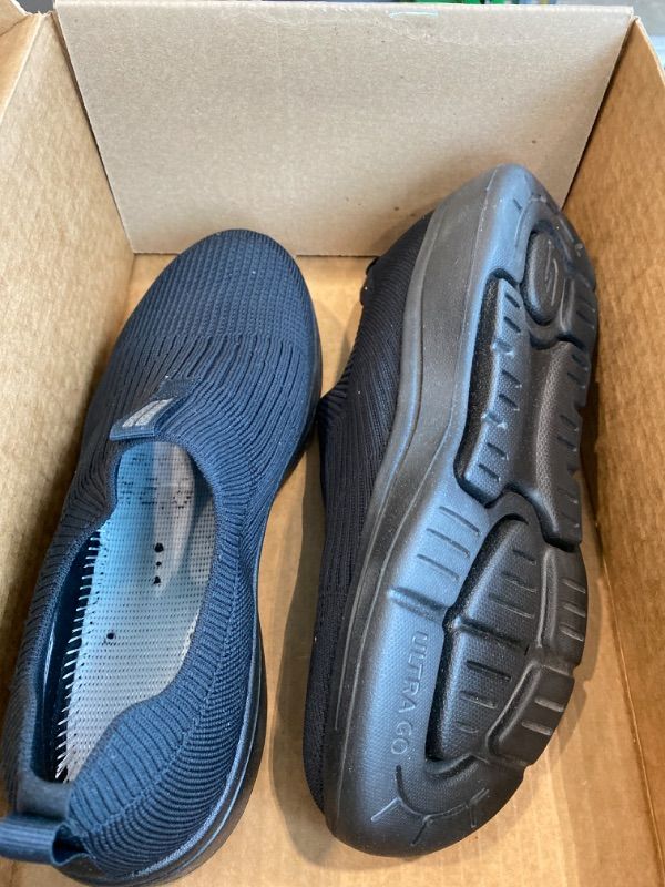 Photo 1 of **MISSING LEFT SHOE INSOLE**Skechers Women's Go Walk Arch Fit Iconic Sneaker, Black/Black, 6.5