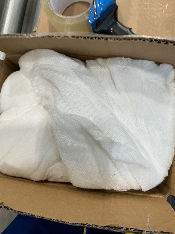 Photo 1 of 1000 Sqft?After Streched with Holes?Uncut Giant DIY Spider Web Halloween Decorations Outdoor with 10 Ground Nails Stretchy Beef Cloth Netting Cut-Your-Own Flexible Elastic for Yard Party Decor