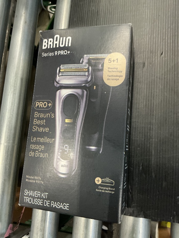 Photo 1 of *Major Damaged*
Braun Series 9 9517s PRO+ Electric Razor for Men, 5 Pro Shave Elements & Precision Long Hair ProTrimmer, Charging Stand, Braun’s Best for Smooth Skin, Wet & Dry Electric Razor with 60min Runtime