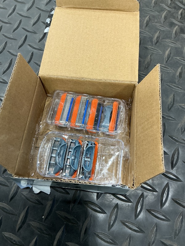 Photo 1 of *** SEE CLERK COMMENTS*** 16 PCS Razor Blade Shaving Razor Blade Refills for Fusion 5, a More Comfortable Shave for Men, Orange New Version