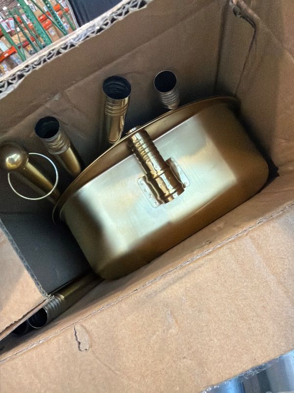 Photo 1 of **UNTESTED**
Broom and Dustpan Set Heavy Duty, Gold Stainless Steel Broom with Dustpan Combo Set, Long Handle Upright Metal Dust Pan with Comb Teeth for Pet Hair, Home, Kitchen and Office (Golden Teeth)