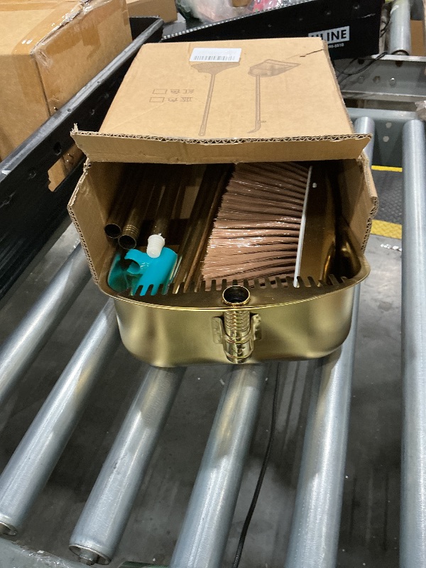Photo 1 of **UNTESTED**
Broom and Dustpan Set Heavy Duty, Gold Stainless Steel Broom with Dustpan Combo Set, Long Handle Upright Metal Dust Pan with Comb Teeth for Pet Hair, Home, Kitchen and Office (Golden Teeth)