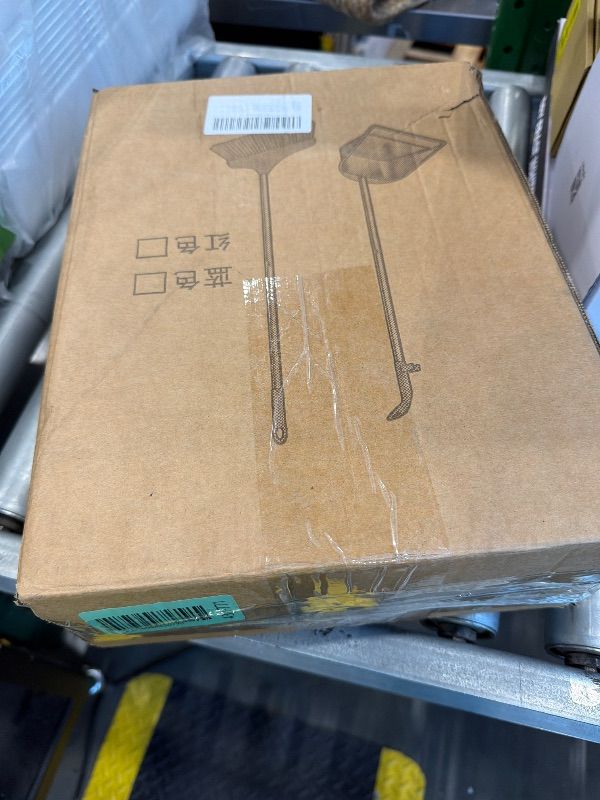 Photo 1 of **UNTESTED**
Broom and Dustpan Set Heavy Duty, Gold Stainless Steel Broom with Dustpan Combo Set, Long Handle Upright Metal Dust Pan with Comb Teeth for Pet Hair, Home, Kitchen and Office (Golden Teeth)