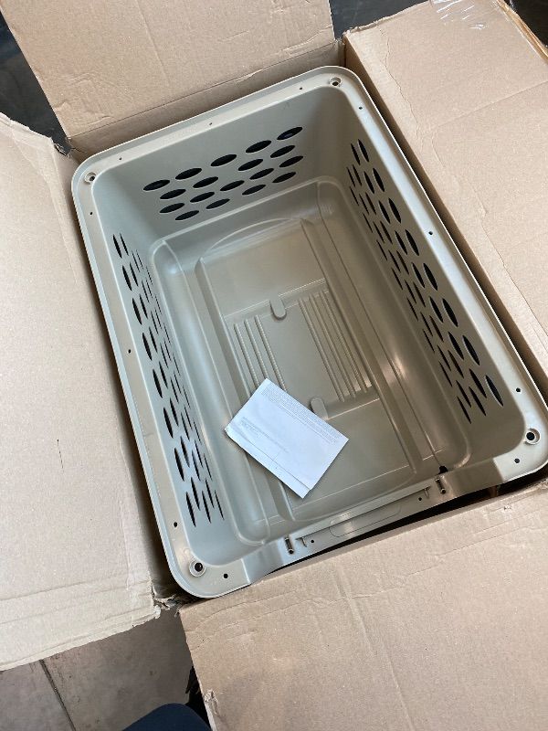 Photo 1 of **UNTESTED**
Petmate Vari Dog Kennel - Portable Dog Carriers & Crates for Medium Dogs, Airline-Friendly, Durable Plastic, Pet Carrier For Home and Travel, 28 Inches, Taupe and Black