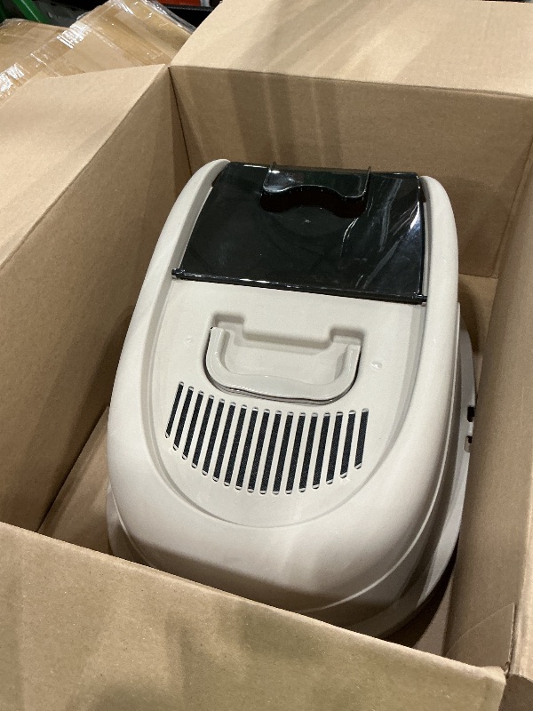 Photo 1 of *PARTIAL SET - See Clerk Notes*
Amazon Basics No-Mess Hooded Enclosed Cat Litter Box with Odor Control and Swinging Door, Large, 24" x 18" x 17", Multicolor
