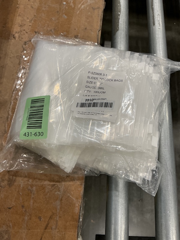Photo 1 of 100 Count - Slider Zip Food Storage Sandwich Bags, 6" x 6" (1 Pint) 3 Mil Heavy Duty, Strong & Durable For Freezer Storage, For Sandwiches, Snacks & More. GPI
