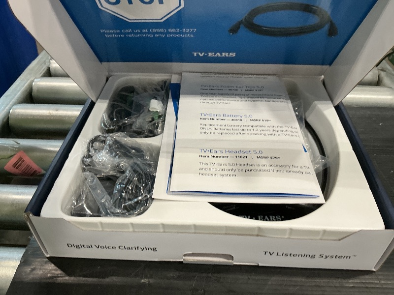Photo 1 of **UNTESTED**
TV Ears Digital Wireless Headset System for Seniors – Personal Volume Control, TV Hearing Device, No Audio Delay, Plug-N-Play, Works with Most TV Brands, Ideal for Hearing Impaired – Model 11741