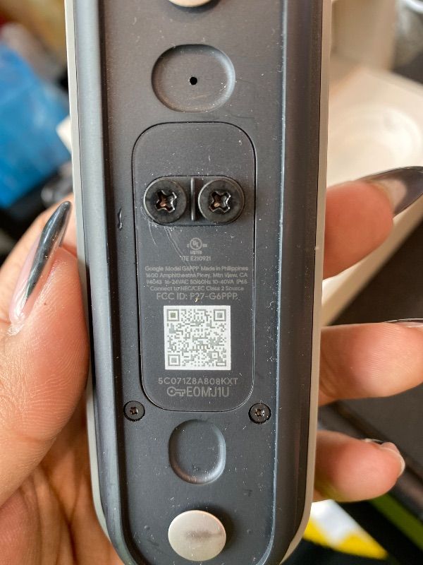 Photo 1 of **UNTESTED**
Google Nest Doorbell (Wired, 3rd Gen) - 2K Video and Gemini, Live View, Night Vision, 2-Way Audio - Works with Google Home - 2025 Model - Hazel
