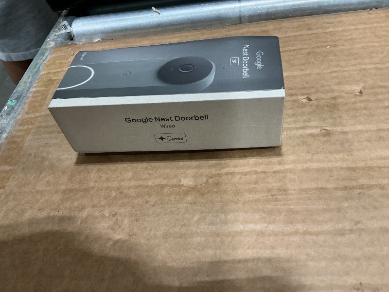 Photo 1 of **UNTESTED**
Google Nest Doorbell (Wired, 3rd Gen) - 2K Video and Gemini, Live View, Night Vision, 2-Way Audio - Works with Google Home - 2025 Model - Hazel