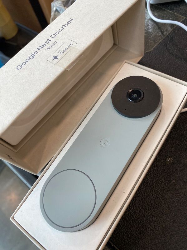 Photo 1 of **UNTESTED**
Google Nest Doorbell (Wired, 3rd Gen) - 2K Video and Gemini, Live View, Night Vision, 2-Way Audio - Works with Google Home - 2025 Model - Hazel