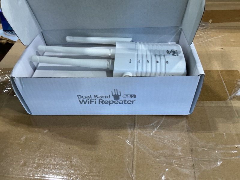 Photo 1 of 105 Devices WiFi Extender,WiFi Signal Booster with 4 Directional Antennas,1.2Gbps Dual Band WiFi Booster and 12880 Sq.Ft Coverage,EasyMesh and one Ethernet Port