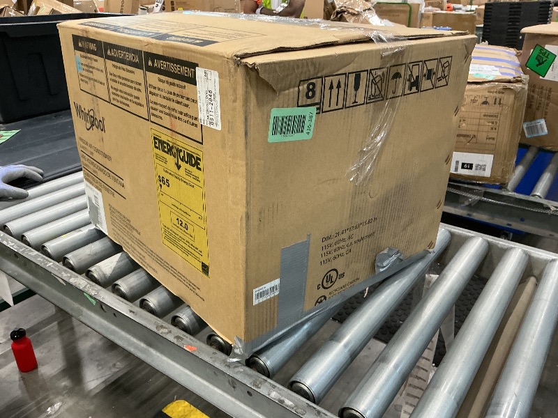 Photo 1 of ** sold as is no refund/return** Whirlpool 8,000 BTU Window Air Conditioner with Dehumidifier, 115V, Window AC for Rooms up to 350 Sq. Ft., Living Room, Bedroom, or Apartment, with 3 Speeds, Remote Control, and 24H Timer, White