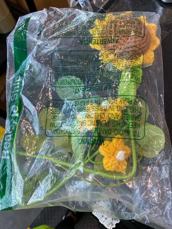 Photo 1 of **MISSING PARTS**
Shusara Crochet Flower Bouquet, Completed Handmade Knitted Flowers - Sunflower, Lily of The Valley, Faux Plants Artificial Flowers - Ideal for Home Decor, Anniversary, Graduation (Orange)