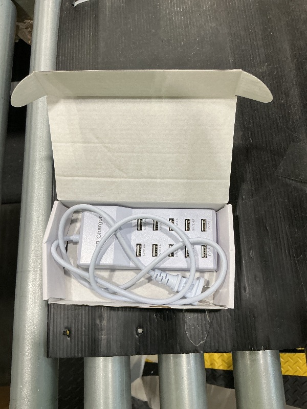 Photo 1 of 10-Port USB Wall Charger Station with Rapid Charging Auto Detect Technology Safety Guaranteed Family-Sized USB Ports for Multiple Devices Smart Phone Tablet Laptop Computer