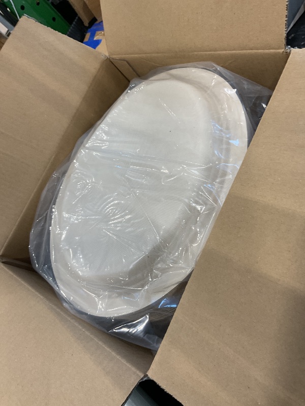 Photo 1 of 100% Compostable Oval Paper Plates 12 Inch, 125-Pack Large Heavy Duty Paper Plates Bulk,Biodegradable Bagasse,Eco-Friendly Disposable Dinner Plate for BBQ,Picnic,Party (BPI Certified,Microwaveable)