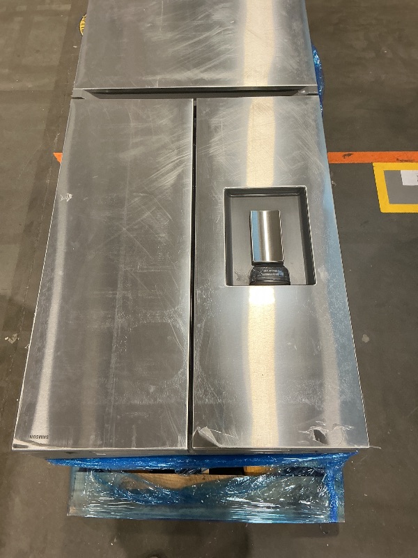 Photo 1 of ** SOLD AS IS NO REFUND/RETRUN** SEE COMMENTS!Black Stainless Steel Samsung ENERGY STAR Frigidaire 27.8 cu. ft. 3 Door French Door Refrigerator with Exterior Water and Ice Dispenser FRFS2823AD - Open Box
