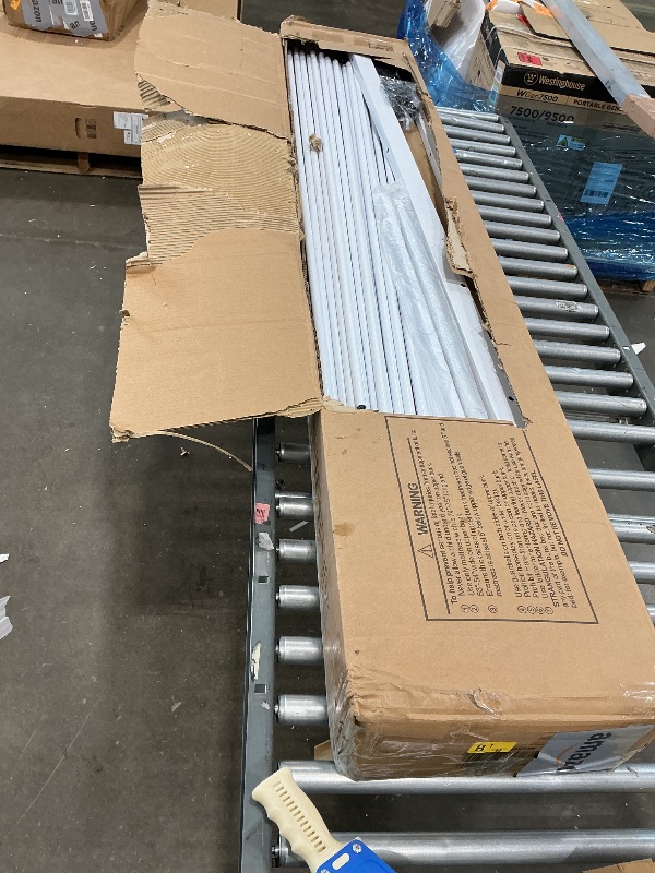 Photo 1 of **MISSING PARTS** KEIKI Full Size Metal Loft Bed Frame with Desk, Staircase, Built-in Storage Shelves and Wardrobe, Modern Loft Bed with Solid Slats, Guardrail, No Box Spring Required, Easy Assembly, for Bedroom, White