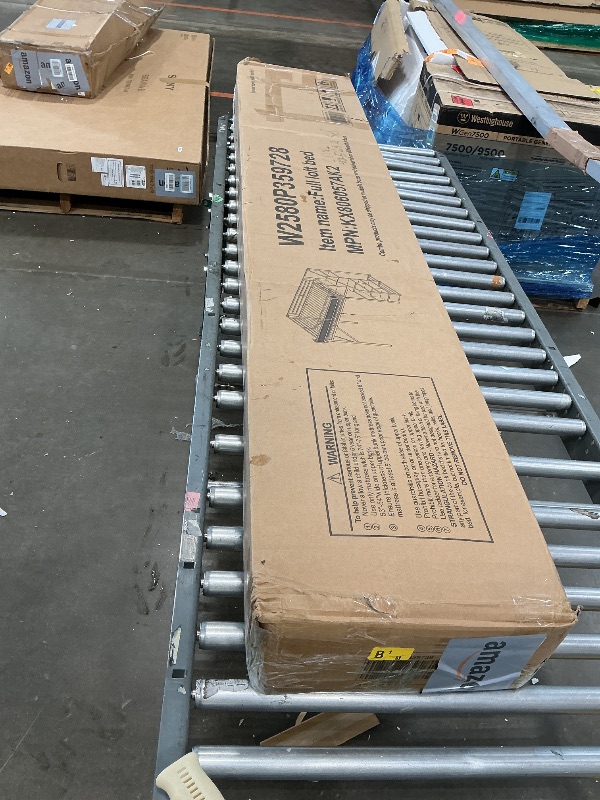 Photo 1 of **MISSING PARTS** KEIKI Full Size Metal Loft Bed Frame with Desk, Staircase, Built-in Storage Shelves and Wardrobe, Modern Loft Bed with Solid Slats, Guardrail, No Box Spring Required, Easy Assembly, for Bedroom, White