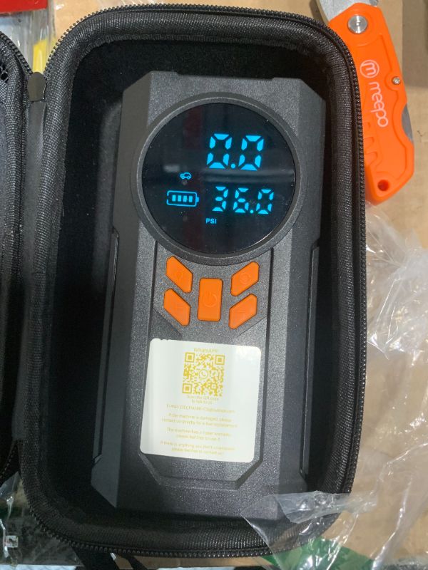 Photo 1 of ***Missing Accessories*** Jump Starter with Air Compressor, 5000A 160PSI Battery Jumper Starter Portable (9.0 Gas/8.0L Diesel), 12V Jump Box Car Battery Jump Starter with Smart Jumper Cables, LED Light, LCD Display