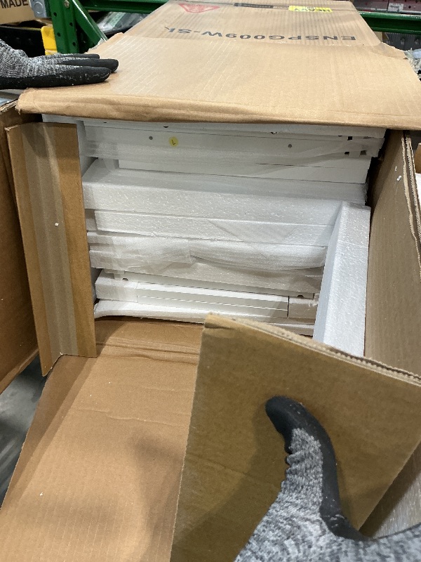 Photo 1 of *MAJOR DAMAGE*
TEENFON 51" H Pantry Cabinet with 4 Doors, Kitchen Cabinet with 6 Door Shelves, Storage Cabinet for Living Room, Dining Room, Bathroom, White