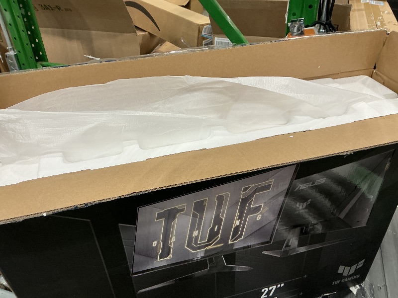 Photo 1 of ***CRACKED SCREEN*** ASUS TUF Gaming 27” 1440P HDR Monitor (VG27AQ3A) – QHD (2560 x 1440), 180Hz, 1ms, Fast IPS, 130% sRGB, Extreme Low Motion Blur Sync, Speakers, Freesync Premium, G-SYNC Compatible, HDMI, DisplayPort