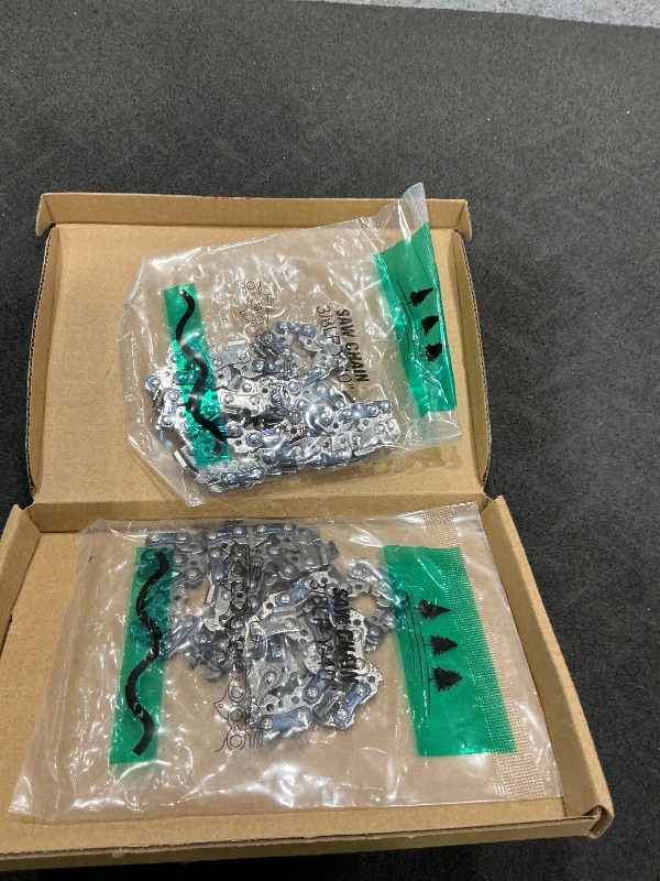 Photo 1 of 10 Inch Chainsaw Chain S40 3/8" LP Pitch .050" Gauge 40 Drive Links, 10-inch Replacement Chains Compatible with Remington, Greenwork, Sunjoe, Worx, Craftsman Pole Saw-2 Packs