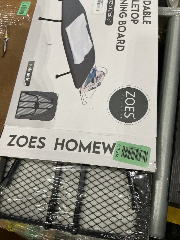 Photo 1 of **parts only** ZOES HOMEWARE Metal Mesh Panel Tabletop Ironing Board | Foldable Iron Board | Heavy Duty Small Iron Board with Heat Resistant Cover and 100% Cotton 8mm Thicken Pad | 31.5"x11.8"x6.2"