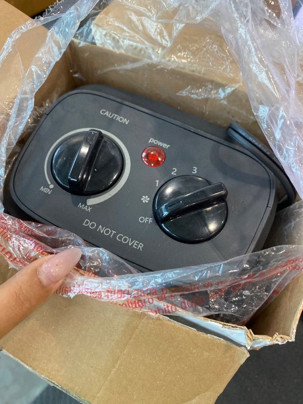 Photo 1 of **UNTESTED**
Space Heater, 1500W Electric Heaters Indoor Portable with Thermostat, PTC Fast Heating Ceramic Room Small Heater with Heating and Fan Modes for Bedroom, Office and Indoor Use